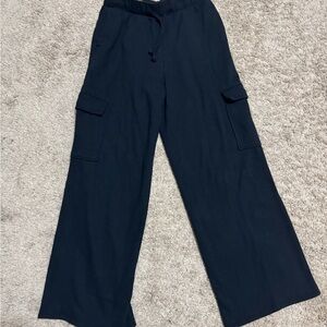 AERIE Black Cargo Sweatpants
